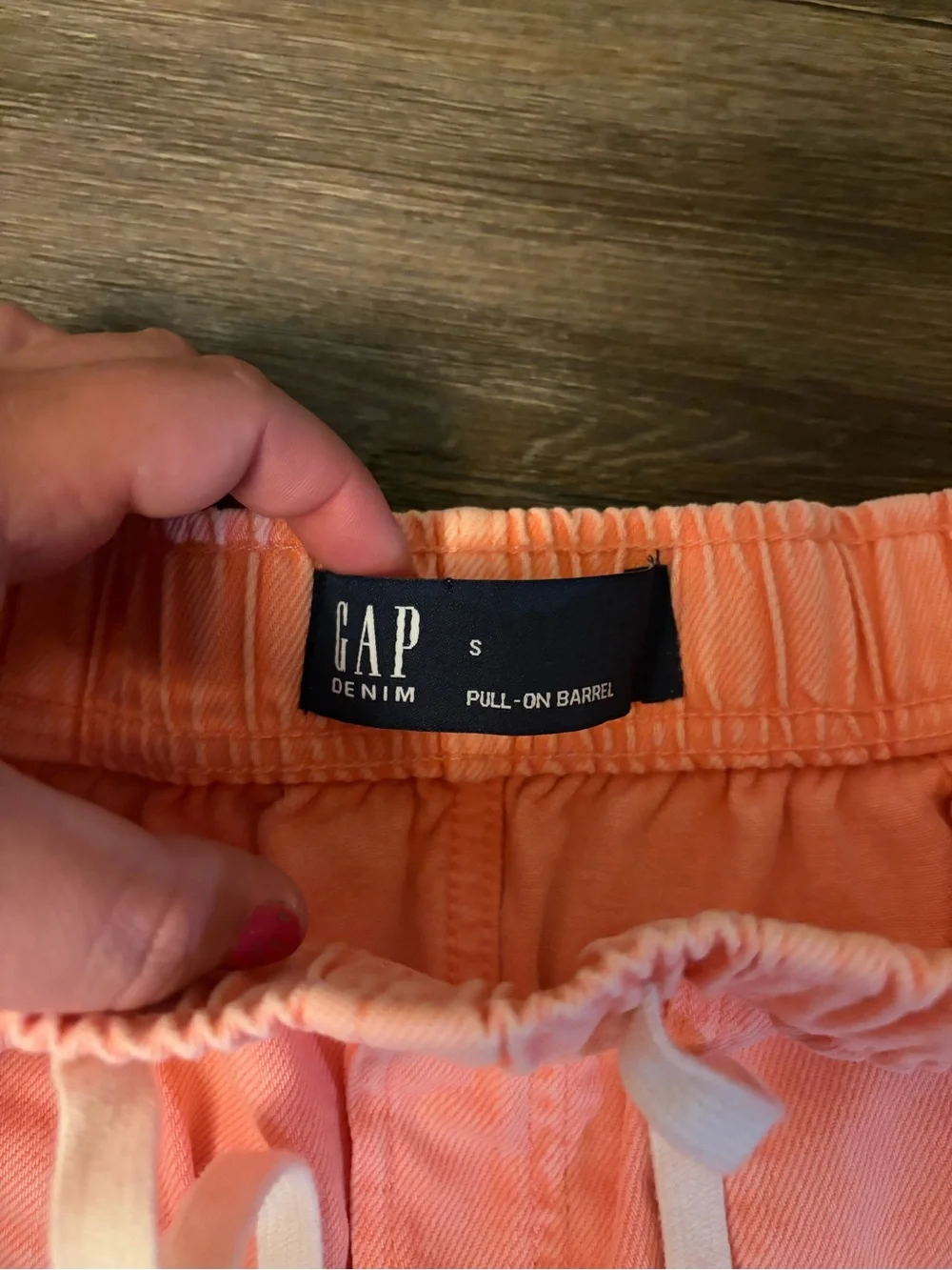 Women’s Gap Colorful Pull-On Barrel Leg Pants Coral Pink Size Small - Picture 7 of 9